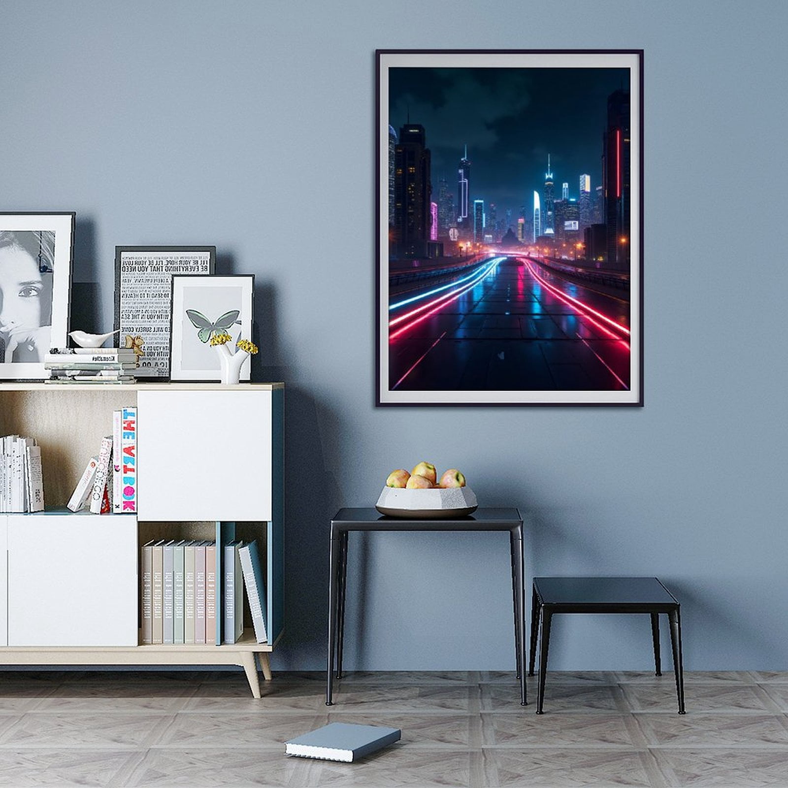 Diamond Art Kits for Adults - Cool Cyberpunk Cityscape Print No.99 5D Frameless Dimond Painting Kit for Adults Beginner, Round Diamond Kits for Home Wall Decor, Gift for Women