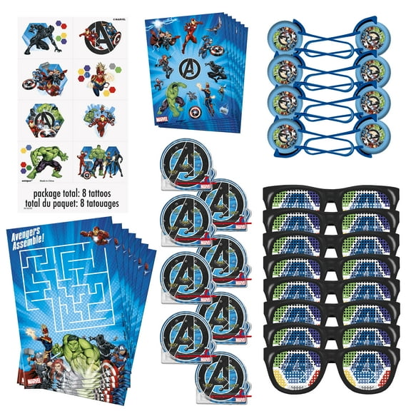 Avengers Birthday Party Favors for 8 Guests, 48pcs