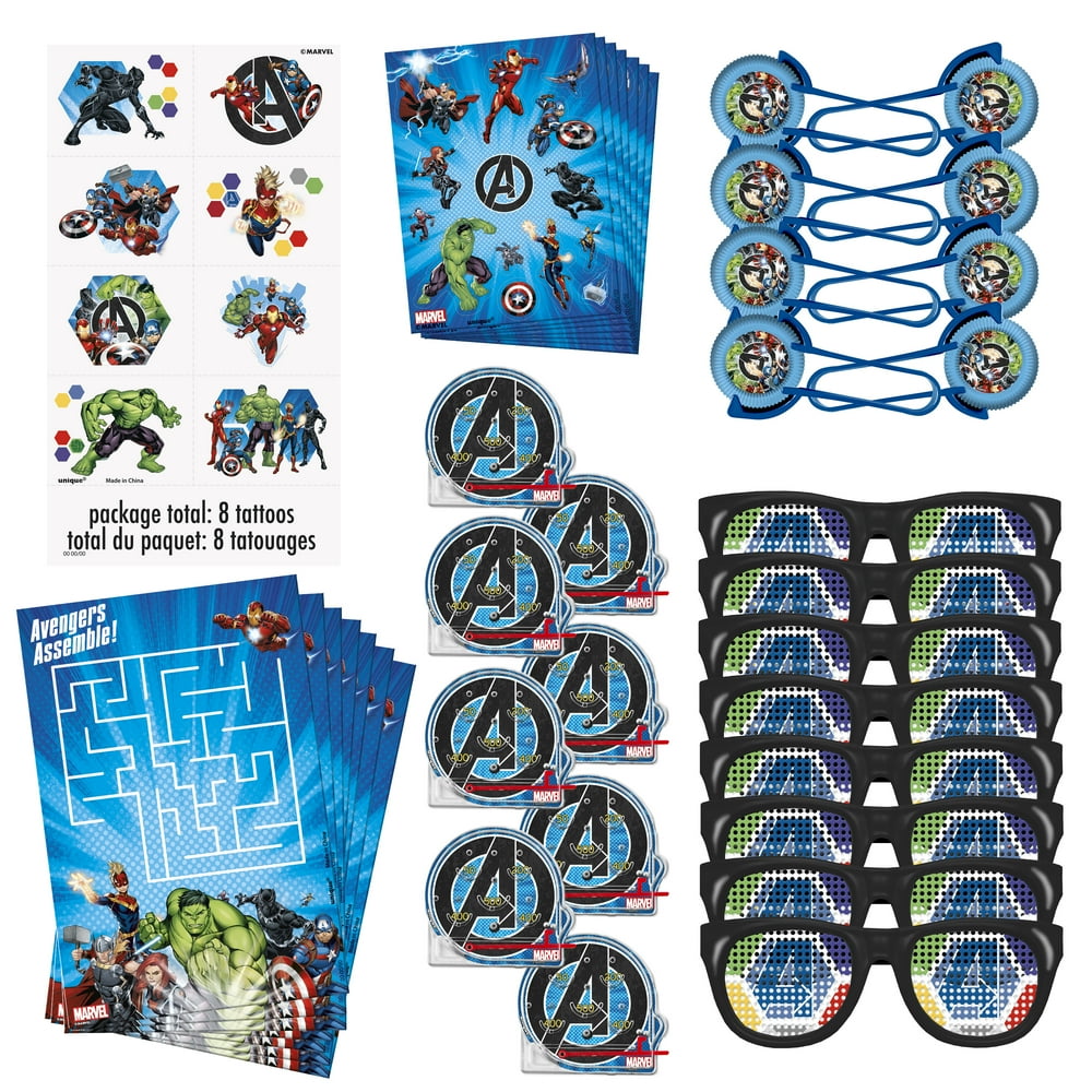 Avengers Birthday Party Favors for 8 Guests, 48pcs