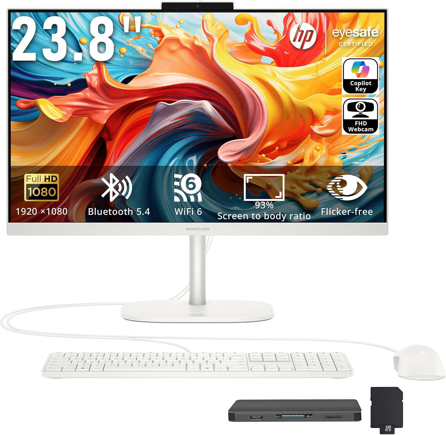 HP Pavilion 24 AIO Desktop, Intel i5-8400T, 1TB HDD + 16GB Optane