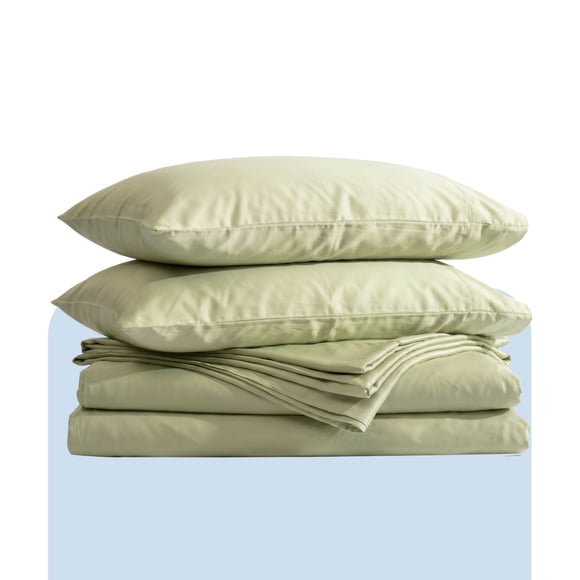 Juego de Sábanas de Bambú Luuna, Queen Size, Sábanas de Cama Frescas y Suaves verde