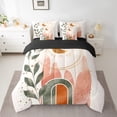 thumbnail image 2 of Feelyou Vintage Minimalism Twin Bedding Sets 7-Piece for Adult, Mid Century Fashion Bedding Comforter Set, Moon Leaf Plant Reversible Sheet Sets, Breathable Home Decor, 2 of 7
