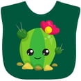 thumbnail image 3 of Inktastic Little Cactus, Cactus With Flowers, Smiling Cactus Girls Baby Bib, 3 of 4