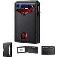 thumbnail image 4 of WFSCRD Wallet For Men Ultra-Thin RFID Blocking Bifold With POP UP Card Slot & Money Clip Wallet Front Pocket Design Holds 12 Cards & Cash Gift For Dad/Husband, 4 of 7