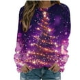 thumbnail image 2 of Christmas Sweatshirts for Women 2025 Long Sleeve Crewneck Xmas Holiday Graphic Sweatshirt Pullover Tops, 2 of 5