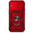 thumbnail image 6 of K-Lion Heavy Duty Rugged Case for iPhone 14 Pro,Shockproof Scratch Resistant Case with Slide Camera Cover Built-in 360° Ring Holder Kickstand Magentic Protective Case For iPhone 14 Pro,Red, 6 of 9