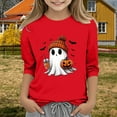 thumbnail image 2 of YunPes Children's Girls' Casual Halloween 2D Printed Round Neck Three Quarter Sleeve T Shirt Top Monogram Top, 2 of 4