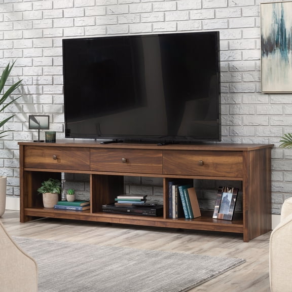 Sauder River Ranch Credenza For TVs up to 75" Grand Walnut finish