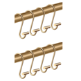 thumbnail image 1 of 24X Shower Curtain Hooks Rings,Brass Decorative Shower Curtain Rings for Bathroom Shower Rod,Shower Hooks T Shaped, 1 of 6