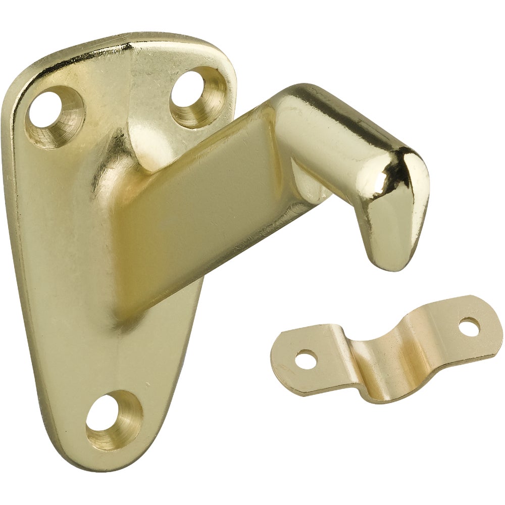 2Pc National Hardware Polished Brass Handrail Bracket