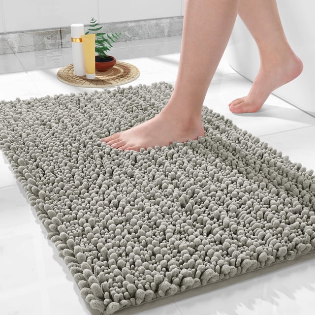 Alfombra de baño Yimobra Original Luxury Chenille, 80 x 50 cm, color arena