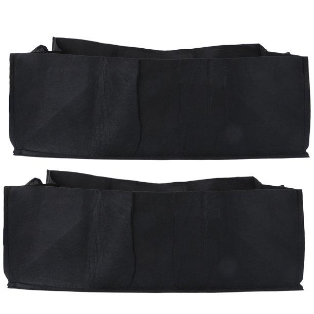 bolsas cuadradas para plantar fresas, control de raíces, para plantas, flores, vivero, verduras, invernadero, herramienta de jardinería (negro elegante, grande)