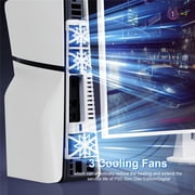 Cooling Fan for PS5 Slim, Gaming Console Horizontal Cooling Quiet Cooler Fan with LED Light Efficient Cooling System for PS5 Disc and Digital Edition