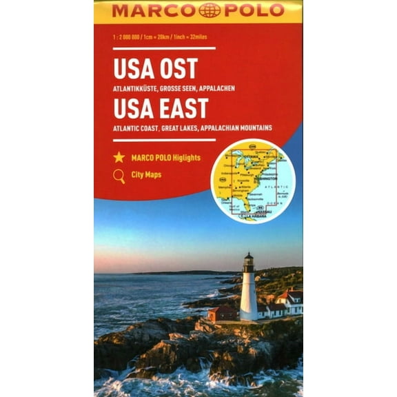 Marco Polo Maps USA East Marco Polo Map, (Paperback)