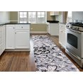 thumbnail image 2 of Modern Floral Runner Rug 2' X 7' 2" Gray, 2 of 10