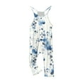 thumbnail image 4 of MKOSPLRT Girls One Piece Jumpsuits Sleeveless V Neck Baggy Harem Overalls Trendy Floral Print Jumpsuits Funny Jummpers with Pockets, 4 of 8