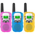 thumbnail image 1 of 2024 New Kids Walkie Talkie 3-pack, 3 Mile Long Range, With Backlit Lcd Flashlight For Kids Ages 3-12, 2-way Radio Toys For Boys And Girls, 1 of 3