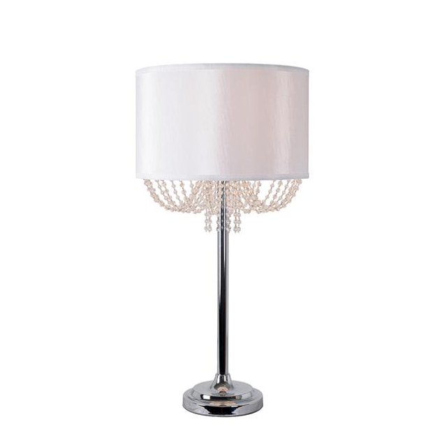 Kenroy Home 33111CH Gabbi Table Lamp, Chrome & Crystal Accents