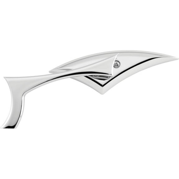 BikeMaster Chrome Sickle Mirror Set with Radical Elbow Stem AS1-L6
