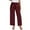 Wine, variant on Cmfcve Women's Casual Pants & Capris Solid Color High Waist Straight Pants Casual Pocket Button Drawstring Sweatpants