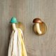 thumbnail image 3 of Wooden Mushroom Wall Hook Coat Hanger Nordic Style Home Entryway Door Back Storage Hook - Blue Adhes, 3 of 5