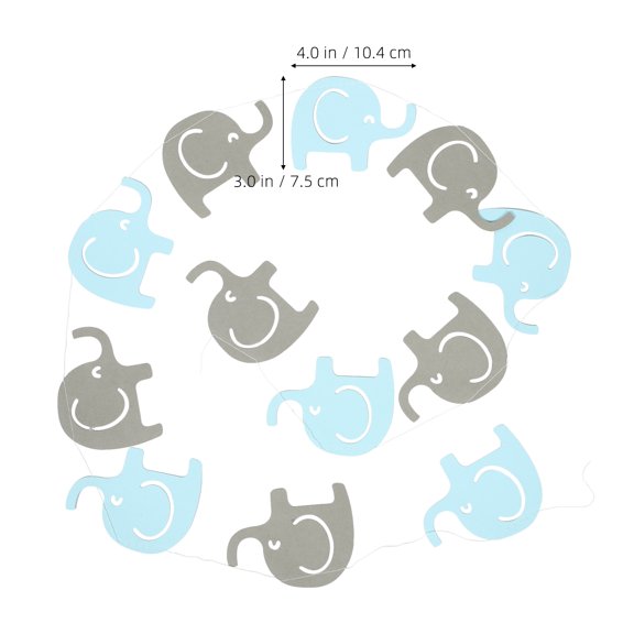 2 Sets Elephant Theme Shower Decorations Hanging Banner Birthday Party Supplies Shower Party Decor Essentials