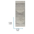 thumbnail image 3 of Livabliss Area Rugs for Living Room, 3x7 Floransa Modern Gray Runner Rug, Bedroom Dining Room Home Decor Stain Resistant Carpet (2'7" x 7'3" Runner), 3 of 7