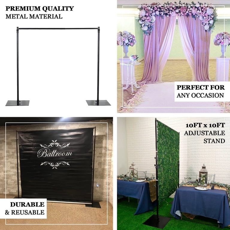 Arch Backdrop Stand VEVOR 10x10ft Pipe & Drape Backdrop Stand Kit ...