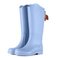 thumbnail image 3 of FRSASU Women's Knee‑High Waterproof Rain Boots Tassel Decor Matte Tall Boots Non‑Slip Sole for Rainy Days & Daily Wear Blue, 3 of 8