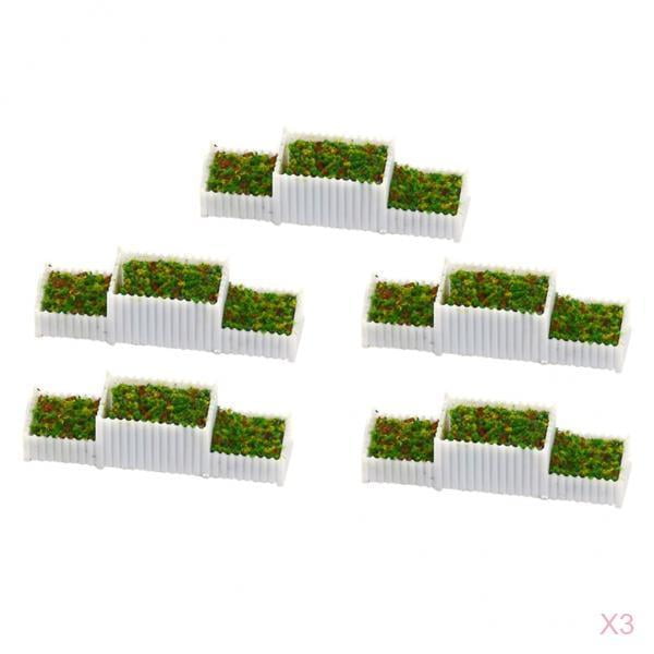15Pcs Plástico N 1: 150 Planta de macizos para diseño de Zulema Diseño de la calle del paisaje de estacionamiento