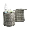 thumbnail image 1 of Pemberly Row Table d'Appoint Contemporain pour l'Extérieur avec Rangement Gris, 1 of 8