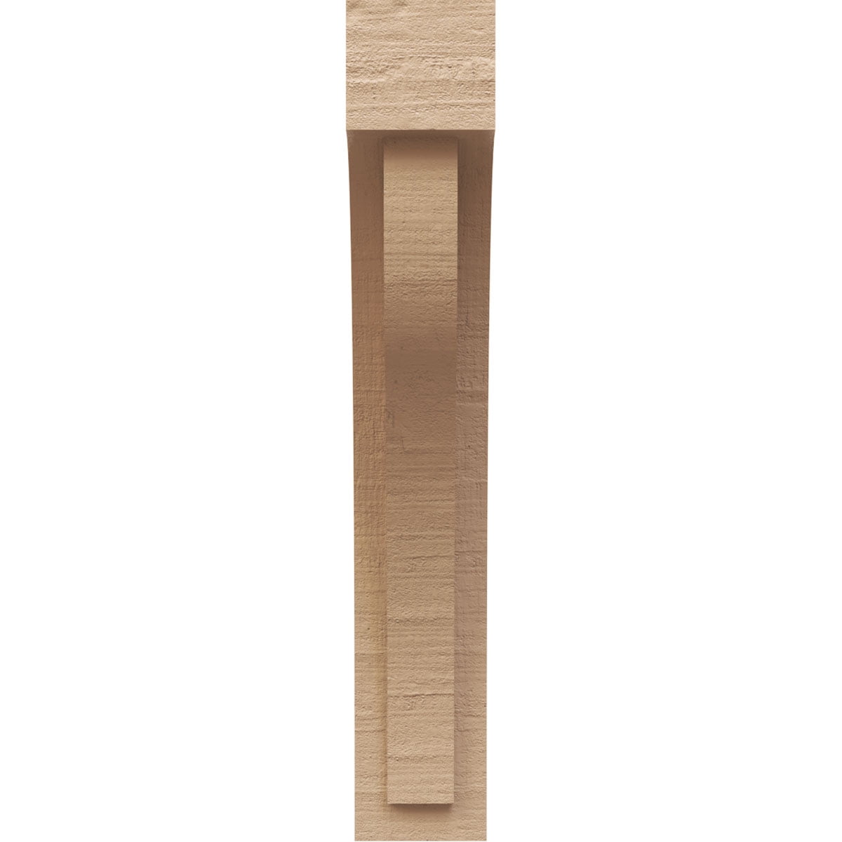 4"W x 8"D x 24"H Thin Helena Rough Cedar Woodgrain TimberThane Corbel, Primed Tan