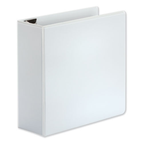 Universal Deluxe 3 Rings Binder, 12.38x11.57x4.3, 4' Capacity, White