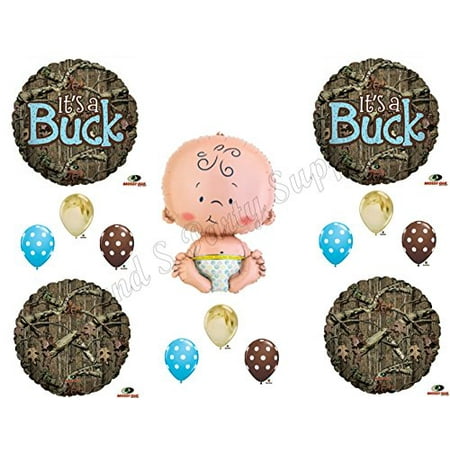 IT'S A BUCK CAMOUFLAGE BABY BOY SHOWER Balloons Decoration ...