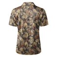thumbnail image 7 of QASIEATN Women's Retro Shirt Women's Satin Printed Short Sleeved Shirt Vacation Style Shirt, 7 of 7