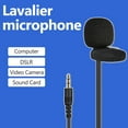 thumbnail image 6 of Mini Clip-on Lapel Lavalier Condenser Microphone with 3-Pin 3.5mm Plug 3 Meters Cable for Live Stream/Recording/Interview Compatible with Desktop Computer/Camera/Video Camera/Sound Card, 6 of 7