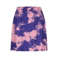 thumbnail image 3 of safuny Women's Skorts Skirts Activewear Dipdye Causal Elastic High Waist Stretchy Running Shorts Sport Trousers Mini Skirt Summer For Women Purple S, 3 of 5