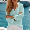 thumbnail image 4 of AloohaidyvioNo Boundaries Women's Long Sleeve Tops Casual Loose Soft Fall V Neck Shirts, 4 of 8