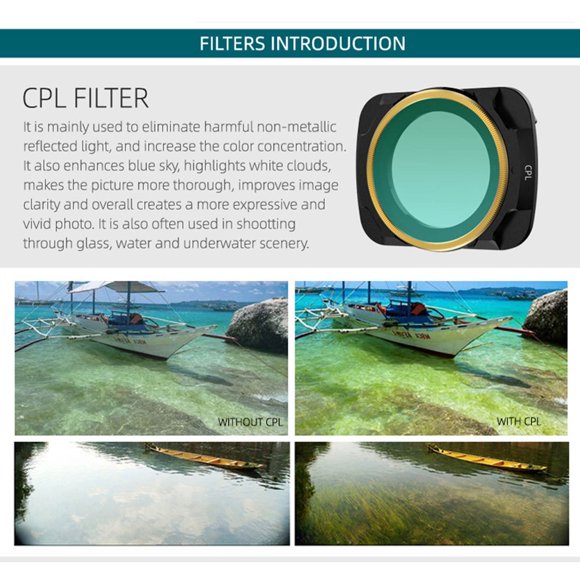 LLQkigsxse Filtre d'Objectif de Caméra en Verre Optique Réglable pour AIR 2