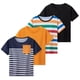 thumbnail image 1 of Odeerbi Camisetas Deportivas de Raya Para Niños de 4 Paquetes Camisetas Deportivas de Secado Rápido Transpirables Tops de Entrenamiento Ligeros, 4-13 Años, 1 of 9
