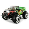 Big Wheel King Electric RC Truck BIG 1:10 Scale Monster RFS Off Road Ready To Run RTR w/ Working Suspension and Spring Shock Absorbers (Colors May Vary)