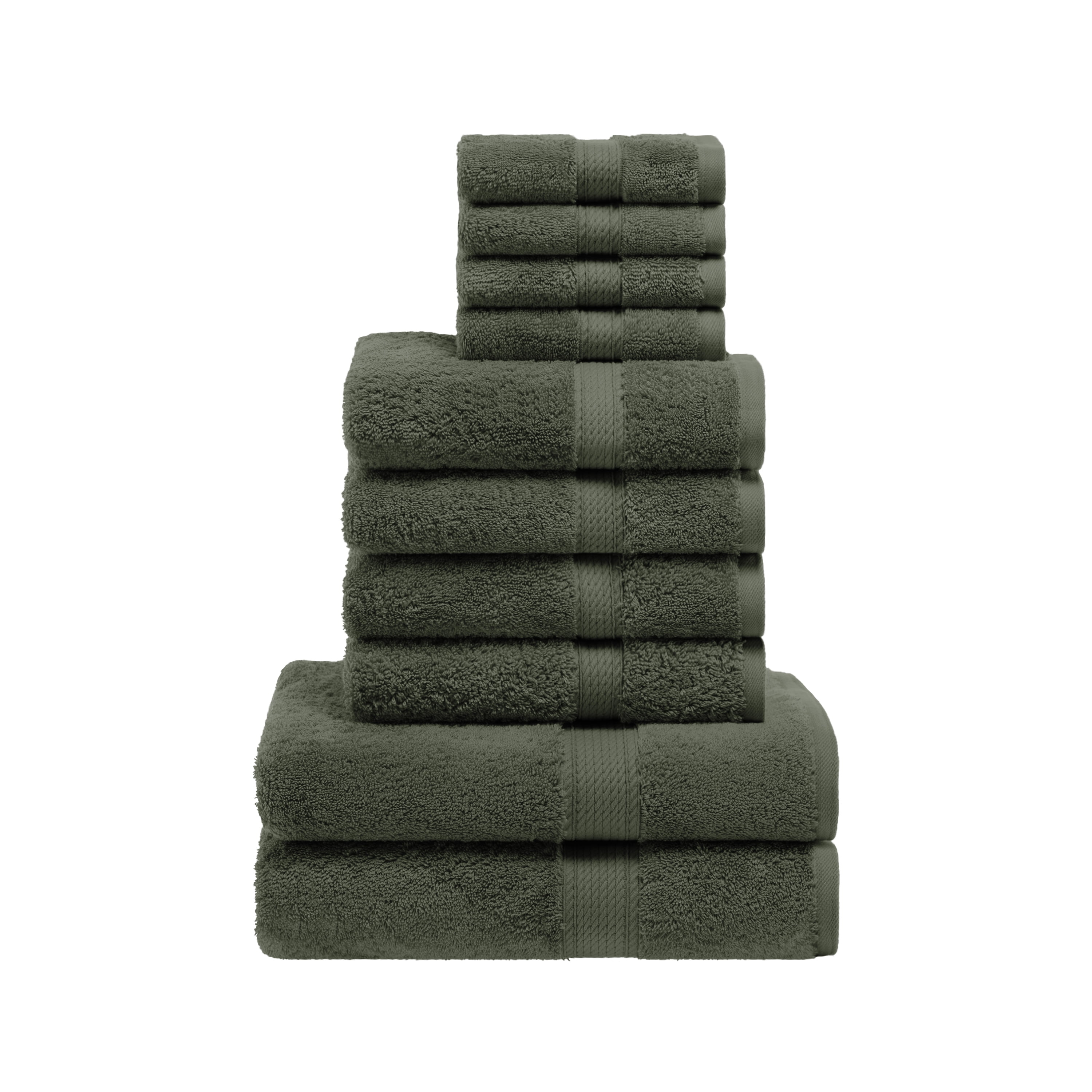 BNM Egyptian Cotton Heavyweight 10 Piece Bath Towel Set