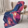 thumbnail image 3 of Gaeub Hawaiian Island Beach Shark Print Flannel Throw Blanket, Home Fleece Throw Blanket for Couch or Bed,Decorative Blankets,Lightweight Fuzzy Flannel Blanket-80"x60", 3 of 6