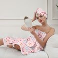 thumbnail image 6 of Colevkie Women 2 Pieces Absorbent Shower Skirt & Hair Drying Cap Bath Wrap Set Adjustable Soft Beach Towel Bath Towel Shower Cap Quick Drying Bathroom Sauna Spa Printed Hearts Pattern, 6 of 7