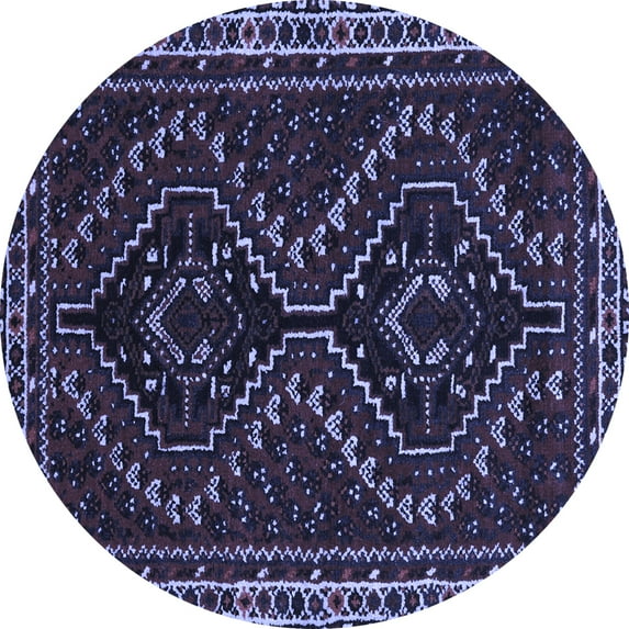 Ahgly Company Indoor Round Persian Blue Traditional Area Rugs, 7' Round
