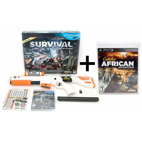 NEW PS3 Cabela's BUNDLE Shadows of Katmai   African Adventures Video Game Hunt
