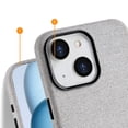 thumbnail image 6 of Compatible with iPhone 15 Plus Case, Card Holder Camera Protection Cover for iPhone 15 Plus ,Leather + Cloth double spell, Card Slot Designed for iPhone 15 Plus Phone Case,Black, 6 of 9