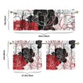 thumbnail image 6 of Pioneer Kitchen Curtains and Valance Set 24 Inch Tier Beautiful Wild Peonies Flower Curtains Small Drapes for Cafe Living Room Bathroom Farmhouse 3 Pieces Set Rod Pocket, 6 of 6