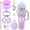 C1-Glossy Purple, variant on PTSPLLMY Bling Accessories for Stanley Cup 40oz & 30oz Tumbler including Silicone Cute Bow Straw Topper Cover, Silicone Boot for Stanley Cup,Leather Water Bottle Handle Strap, Charms(Brown)