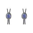 thumbnail image 1 of Bolo Tie Minnieouse Oval ondulado turquesa vaquero collar corbatas diseño único Vintage, 1 of 6